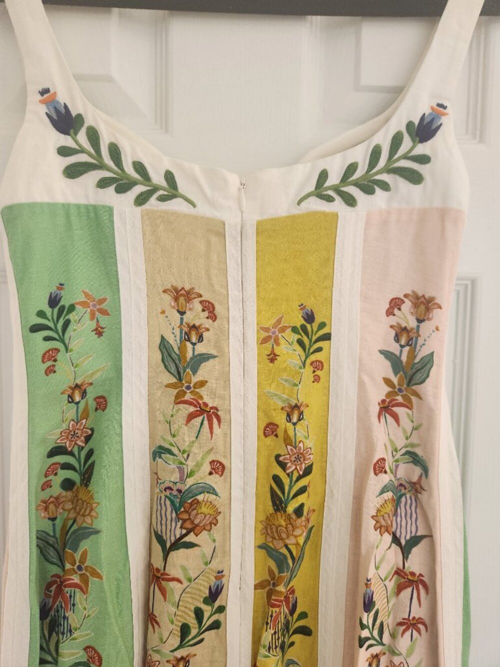 Farm Rio Delicate Floral Stripes Maxi Dress - Picture 11 of 14